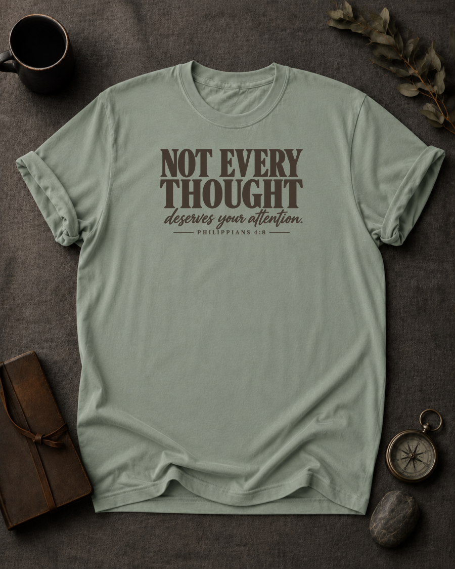 Guard Your Thoughts Christian T-Shirt - Bay Comfort Colors 1717