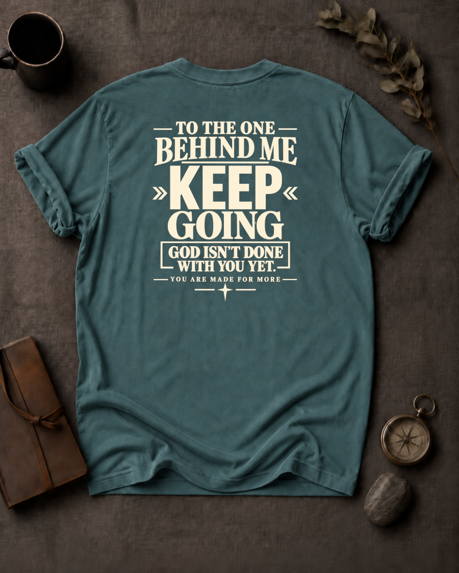 Keep Going Christian T-Shirt - Blue Spruce Comfort Colors 1717