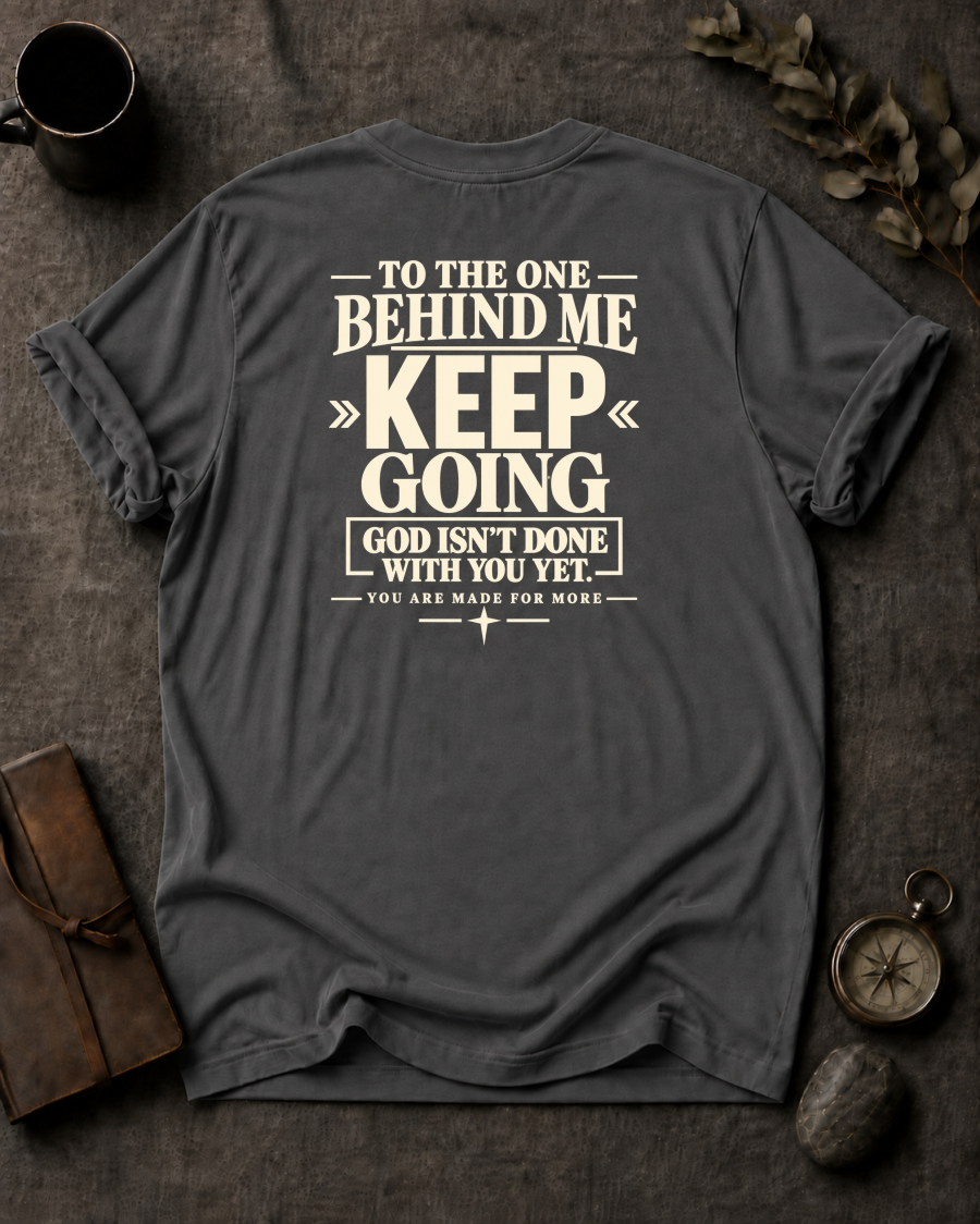 Keep Going Christian T-Shirt - Pepper Comfort Colors 1717