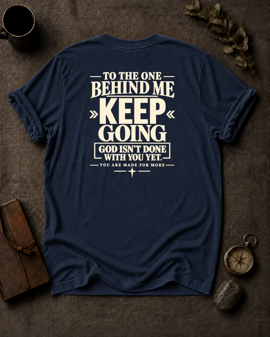 Keep Going Christian T-Shirt - Navy Comfort Colors 1717