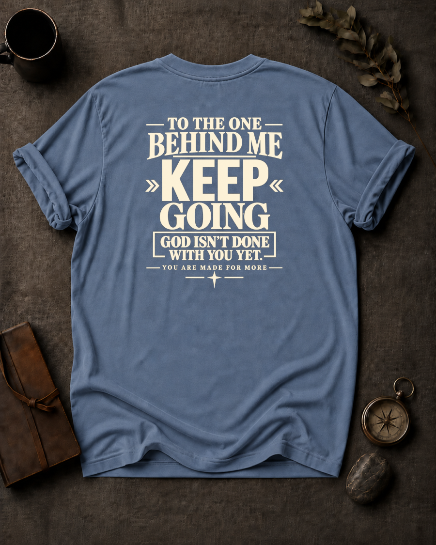 Keep Going Christian T-Shirt - Blue Jean Comfort Colors 1717