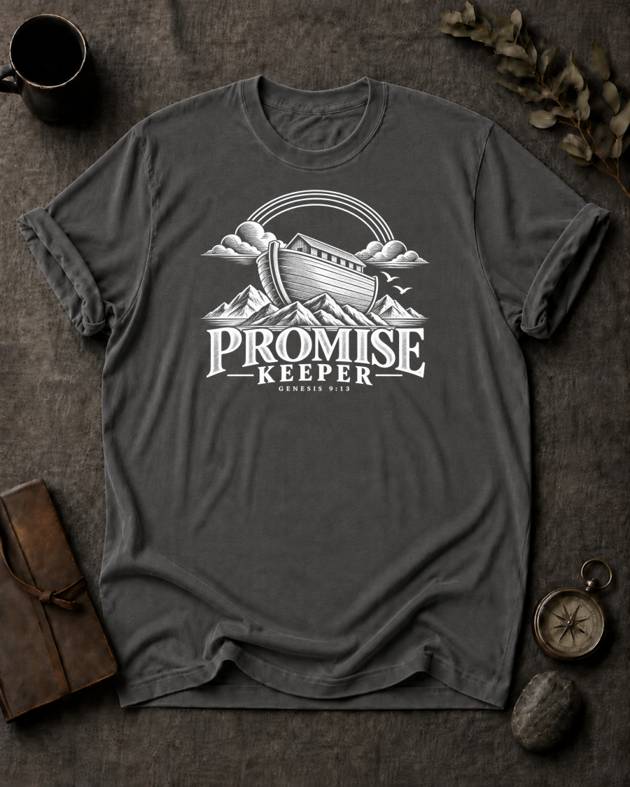 Promise Keeper Christian T-Shirt - Pepper Comfort Colors 1717
