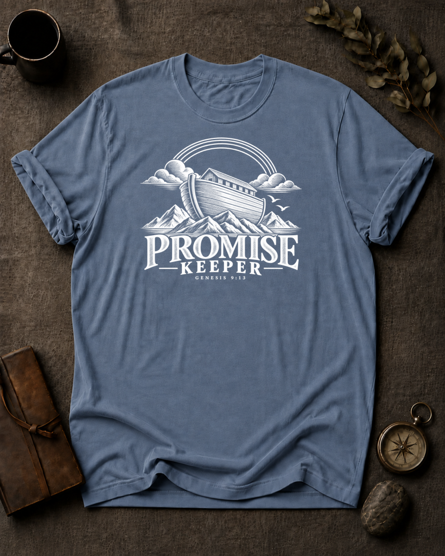 Promise Keeper Christian T-Shirt - Blue Jean Comfort Colors 1717