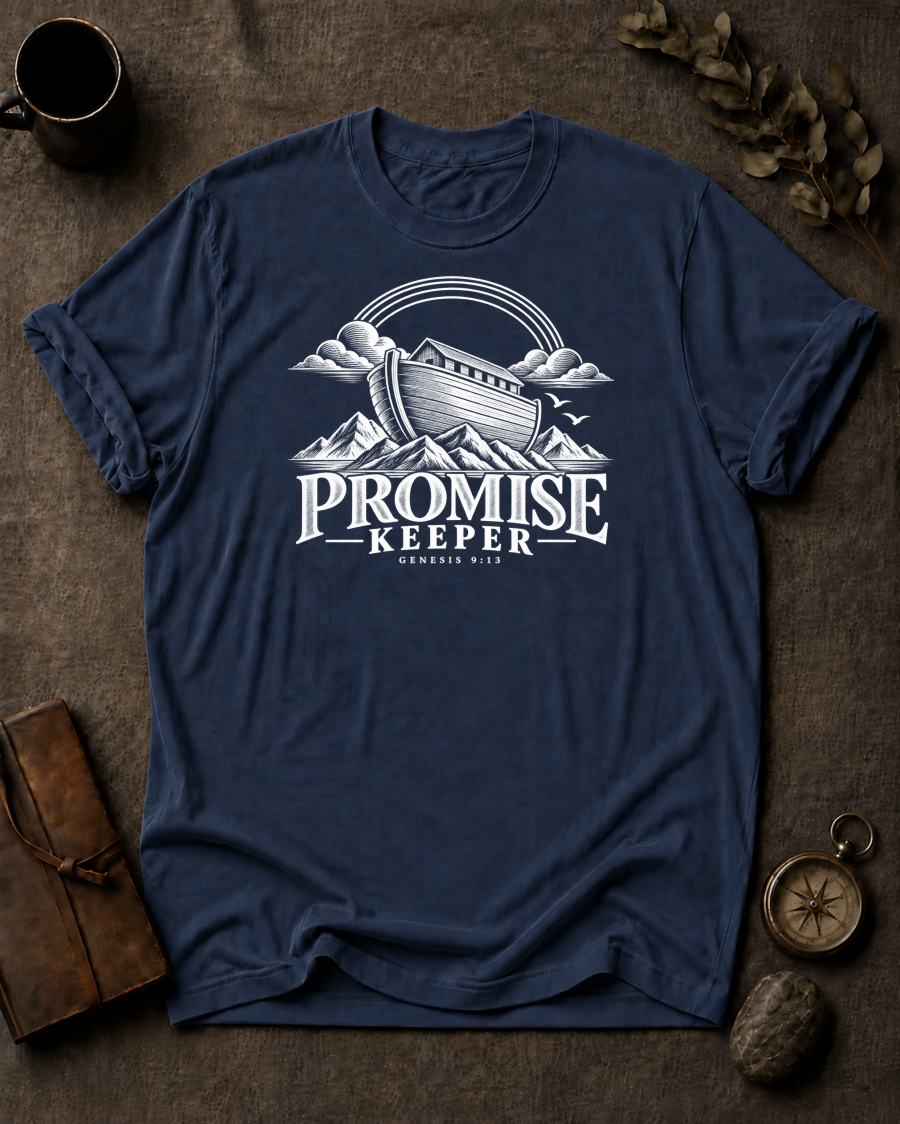 Promise Keeper Christian T-Shirt - Navy Comfort Colors 1717