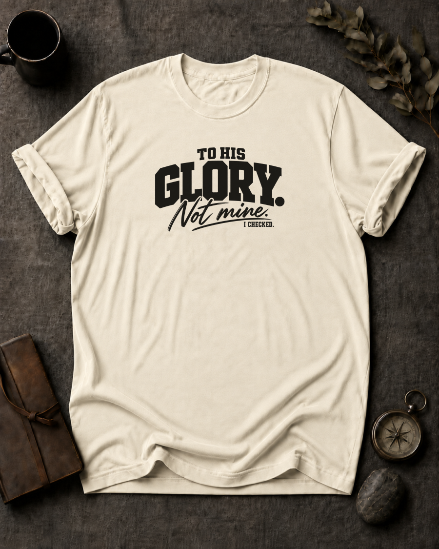 To His Glory Christian T-Shirt - Ivory Comfort Colors 1717