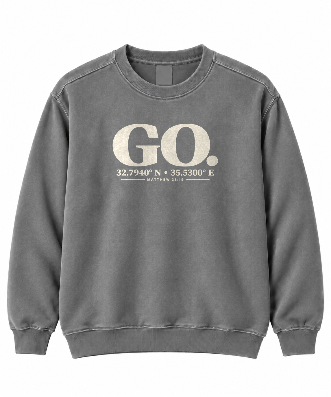 GO. unisex Christian sweatshirt print detail - To His Glory Club