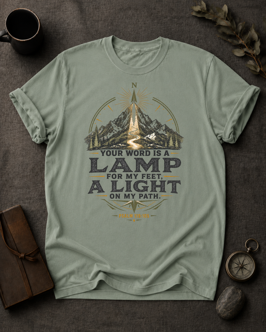 Lamp for My Feet Christian T-Shirt in Bay - Comfort Colors 1717