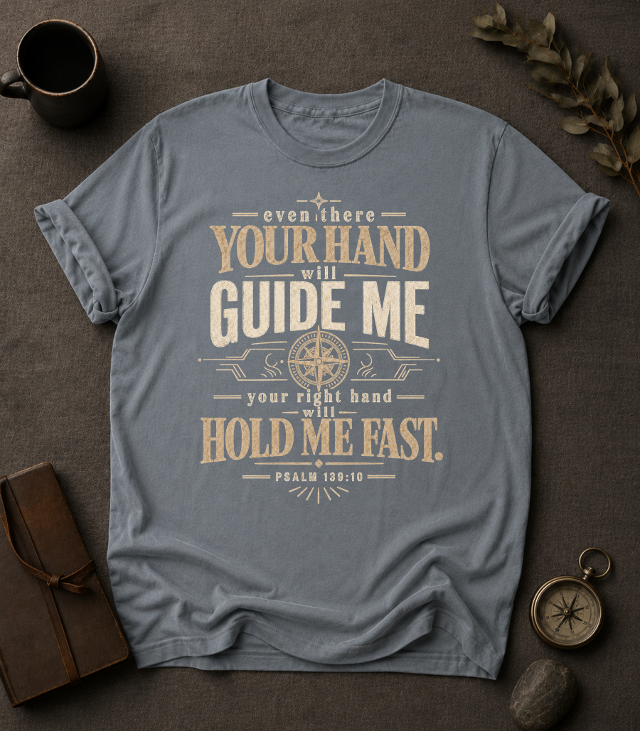 Your Hand (Even There) Christian T-Shirt in Granite - Comfort Colors 1717