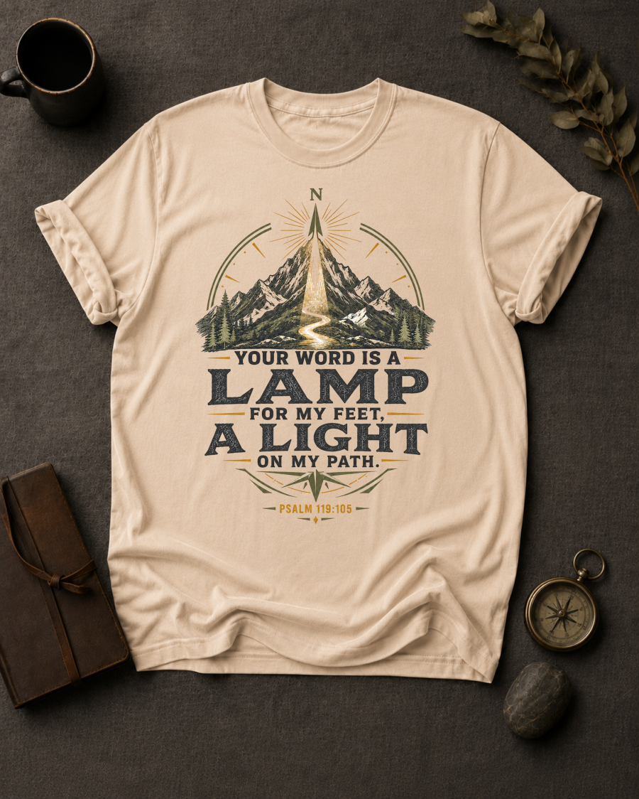 Lamp for My Feet Christian T-Shirt in Ivory - Comfort Colors 1717