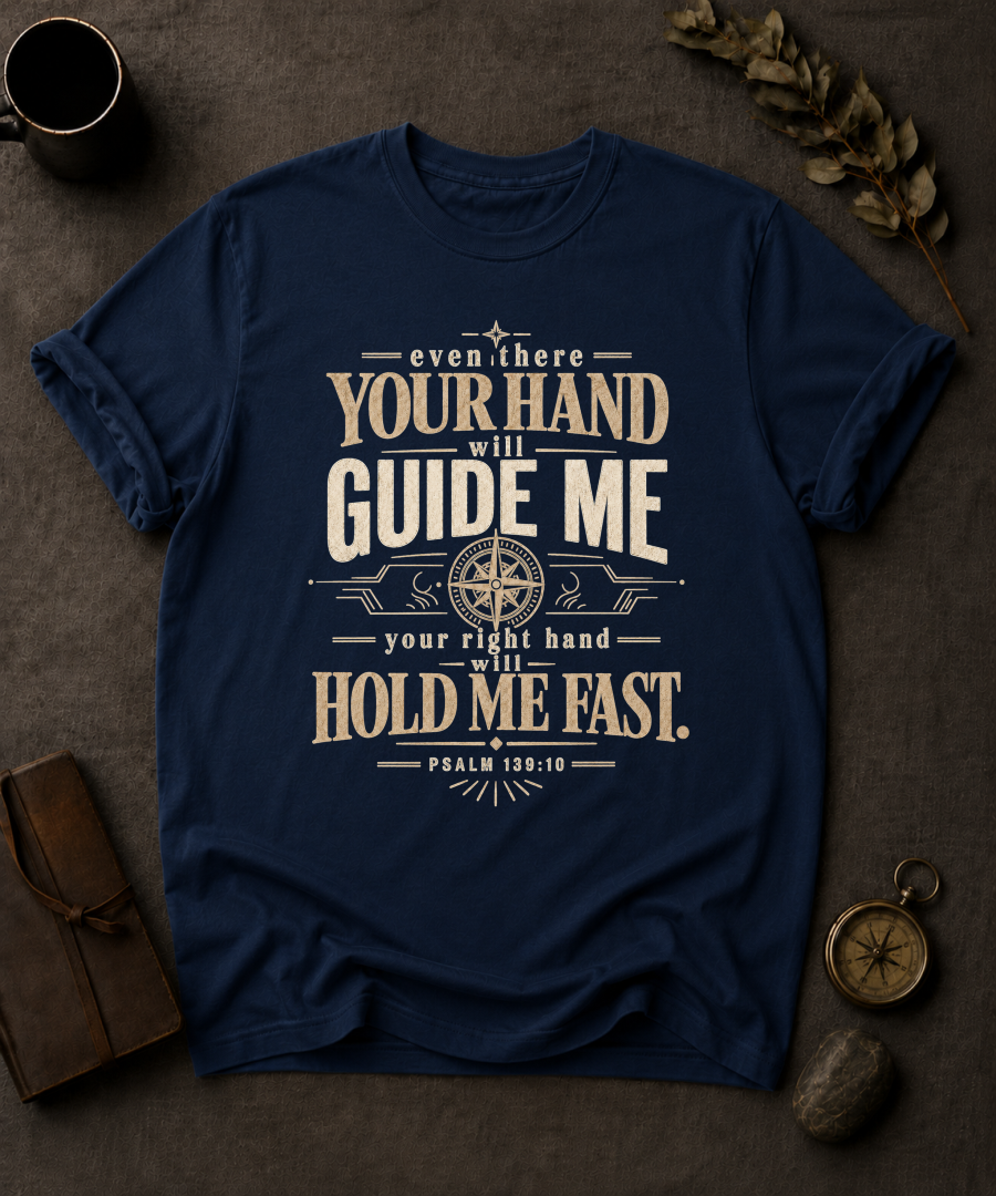 Your Hand (Even There) Christian T-Shirt in Navy - Comfort Colors 1717