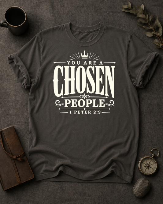 Chosen People Christian T-Shirt in Pepper - Comfort Colors 1717