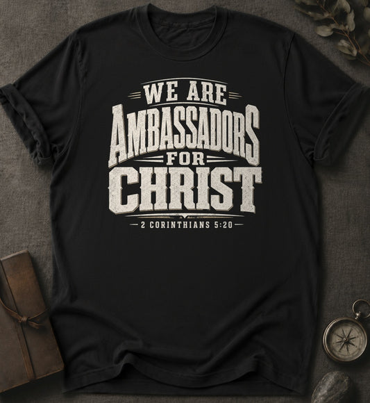 Ambassadors Christian T-Shirt in Black - Comfort Colors 1717 | To His Glory Club