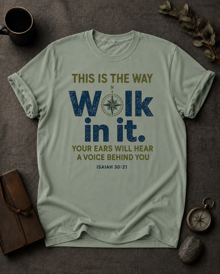 Walk in It Christian T-Shirt in Bay - Comfort Colors 1717