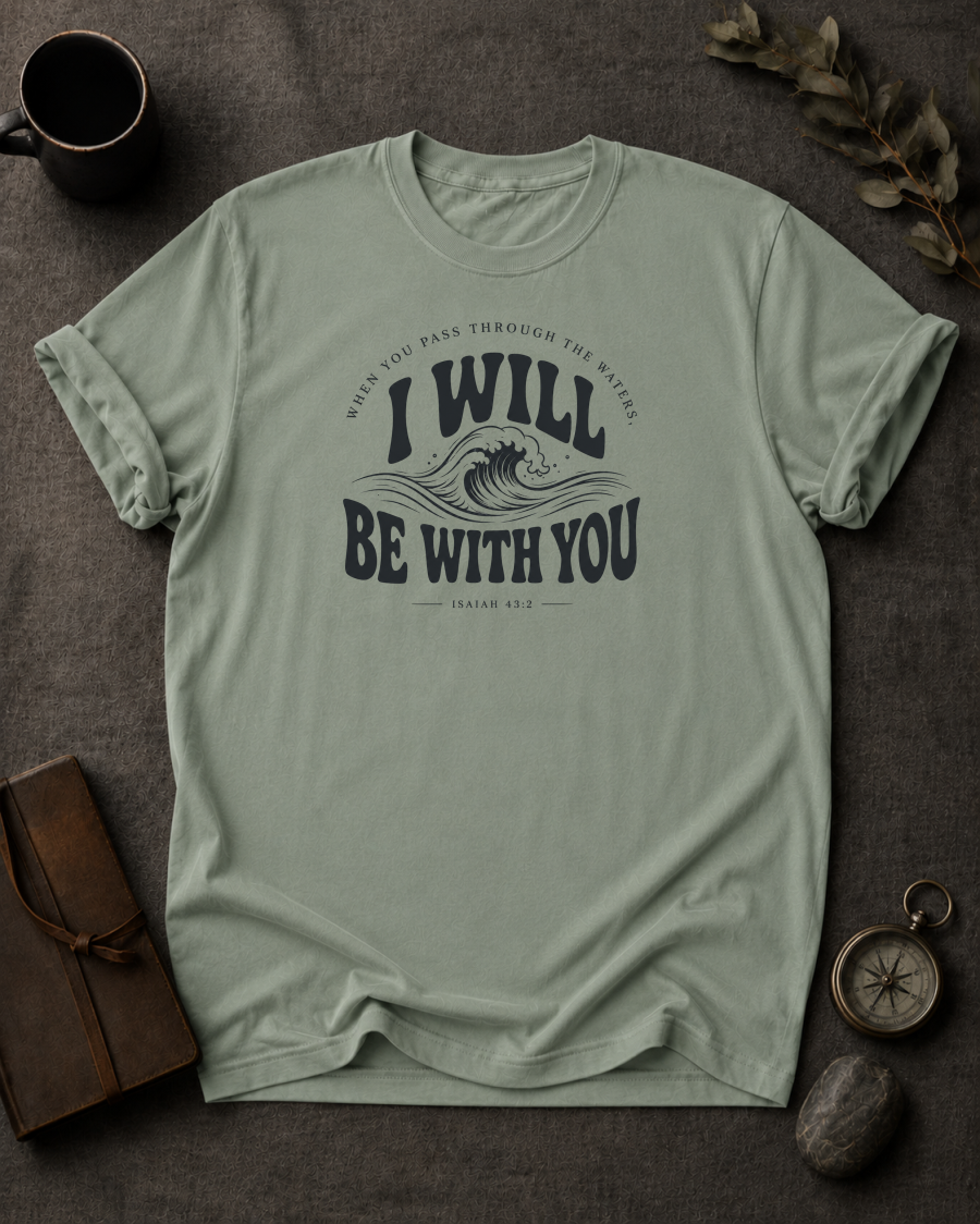 I Will Be With You | Isaiah 43:2 Christian T-Shirt