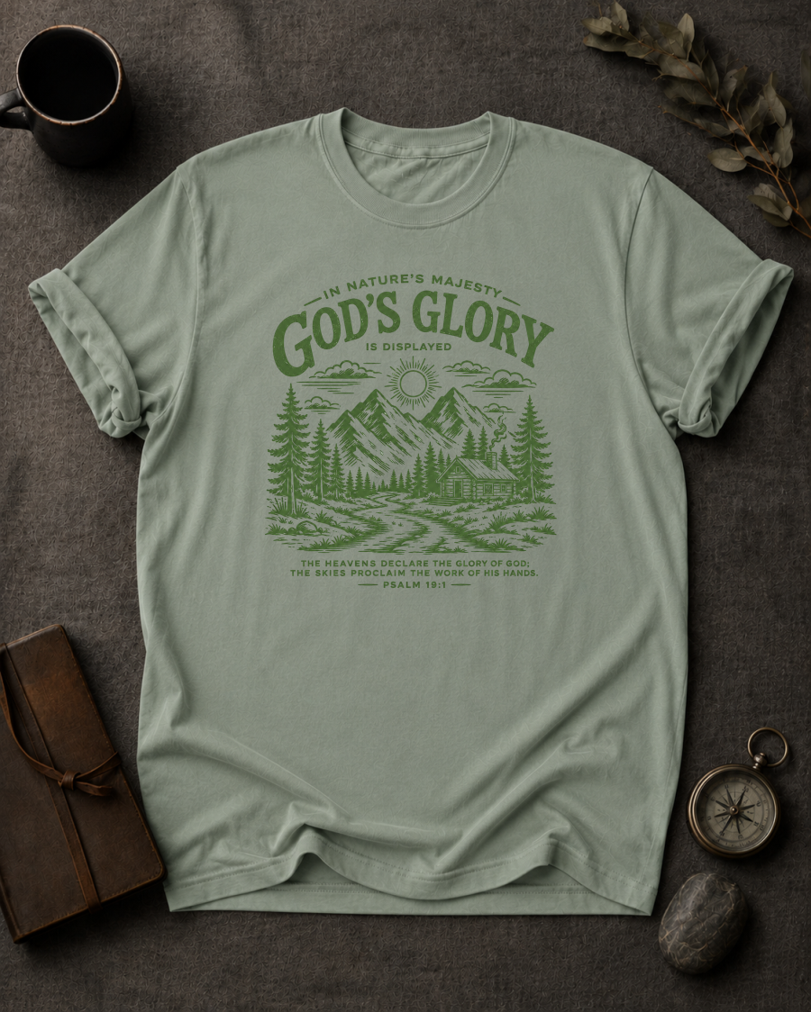 God's Glory Is Displayed | Psalm 19:1 Christian T-Shirt