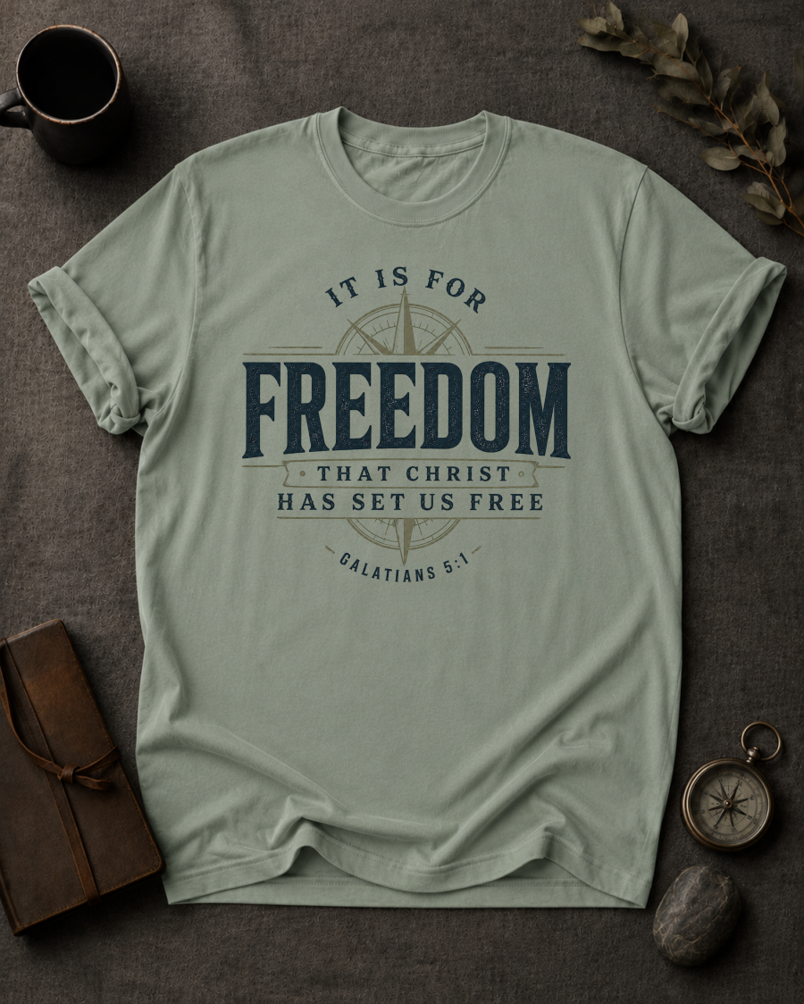It Is For Freedom Comfort Colors 1717 — Galatians 5:1 t-shirt Bay