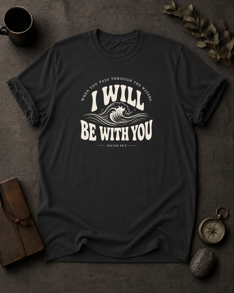 I Will Be With You | Isaiah 43:2 Christian T-Shirt