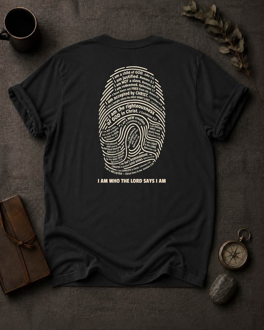 I Am Who The Lord Says I Am | Full-Back Christian T-Shirt