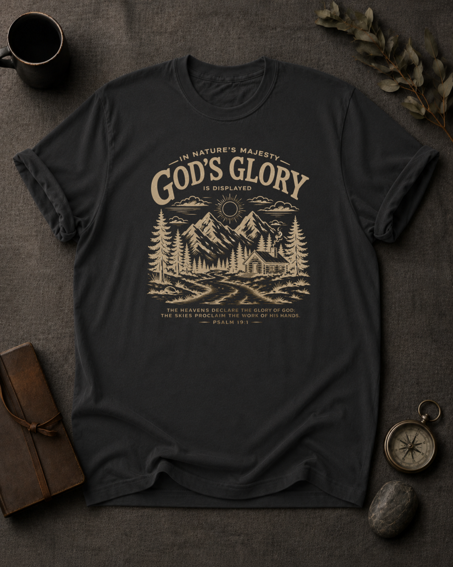 God's Glory Is Displayed | Psalm 19:1 Christian T-Shirt