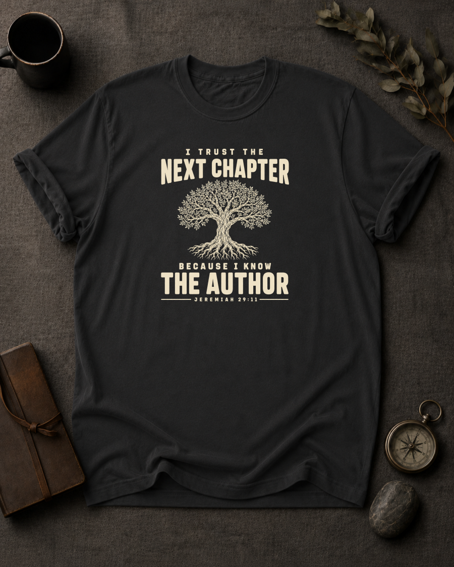 I Trust the Next Chapter Comfort Colors 1717 — Jeremiah 29:11 t-shirt black