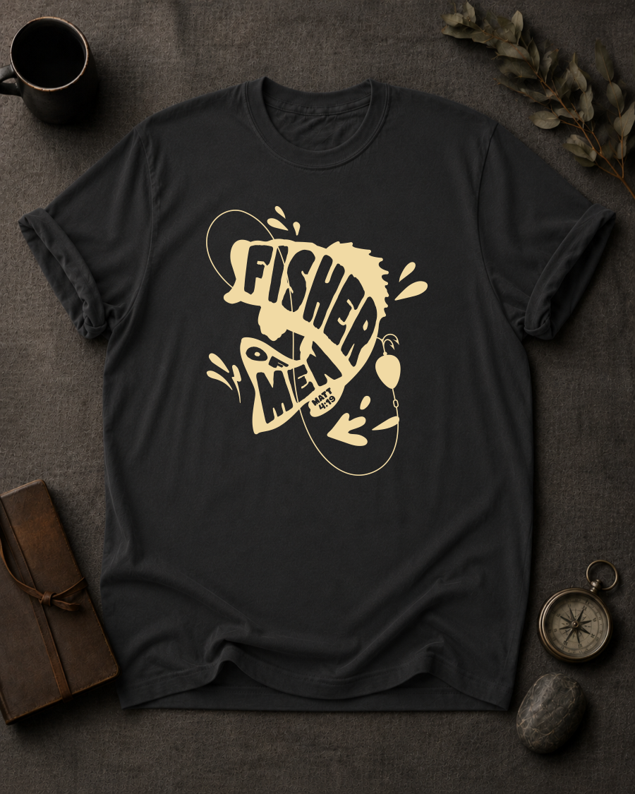 Fisher of Men Comfort Colors 1717 — Matthew 4:19 t-shirt Black