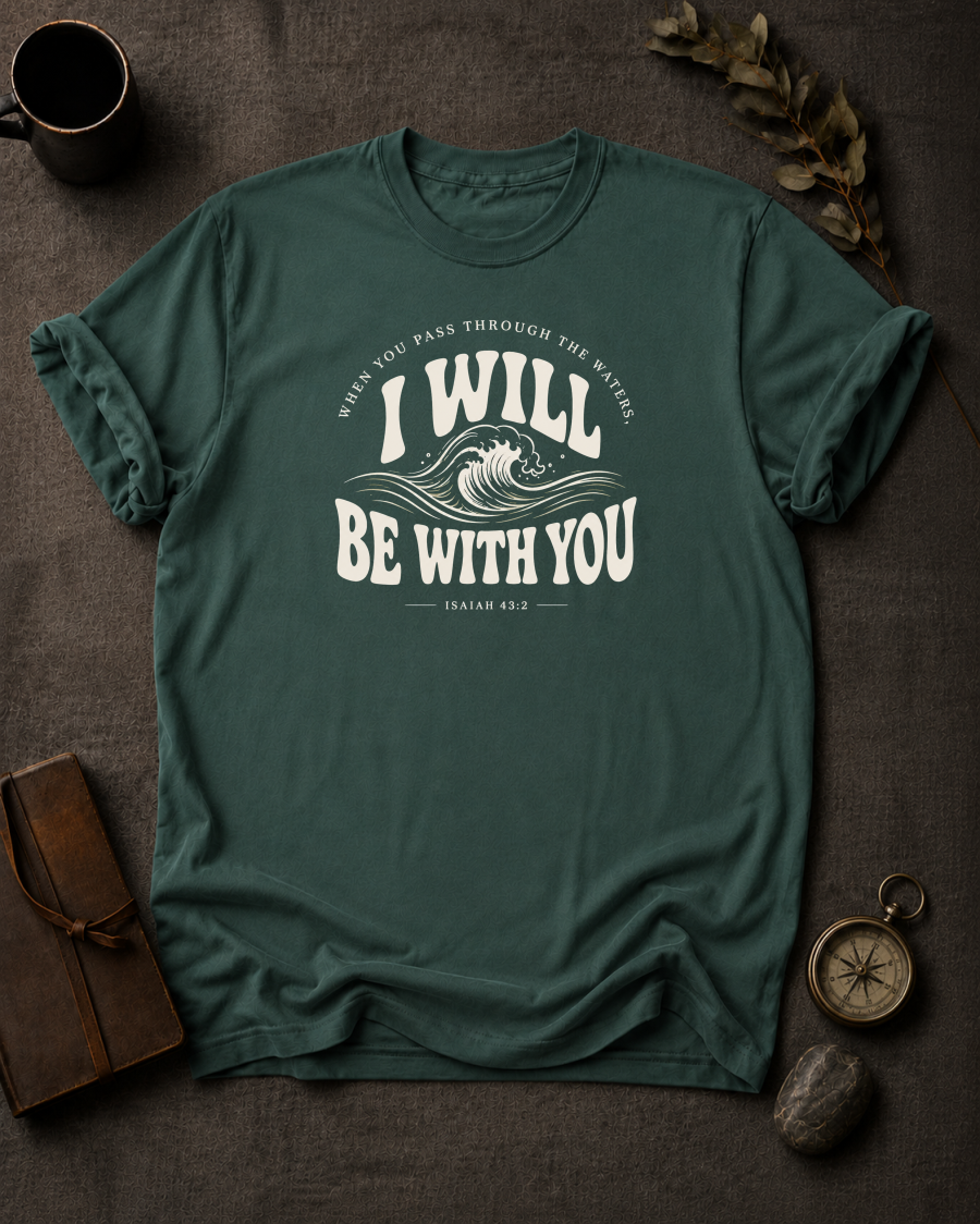 I Will Be With You | Isaiah 43:2 Christian T-Shirt