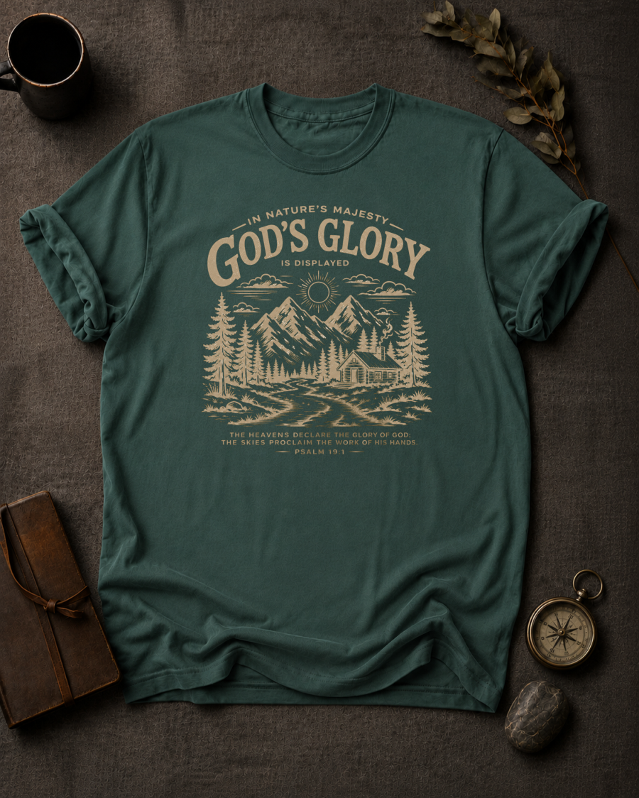 God's Glory Is Displayed | Psalm 19:1 Christian T-Shirt