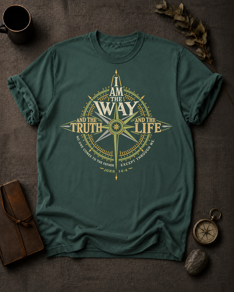 The Way Christian T-Shirt in Blue Spruce - Comfort Colors 1717