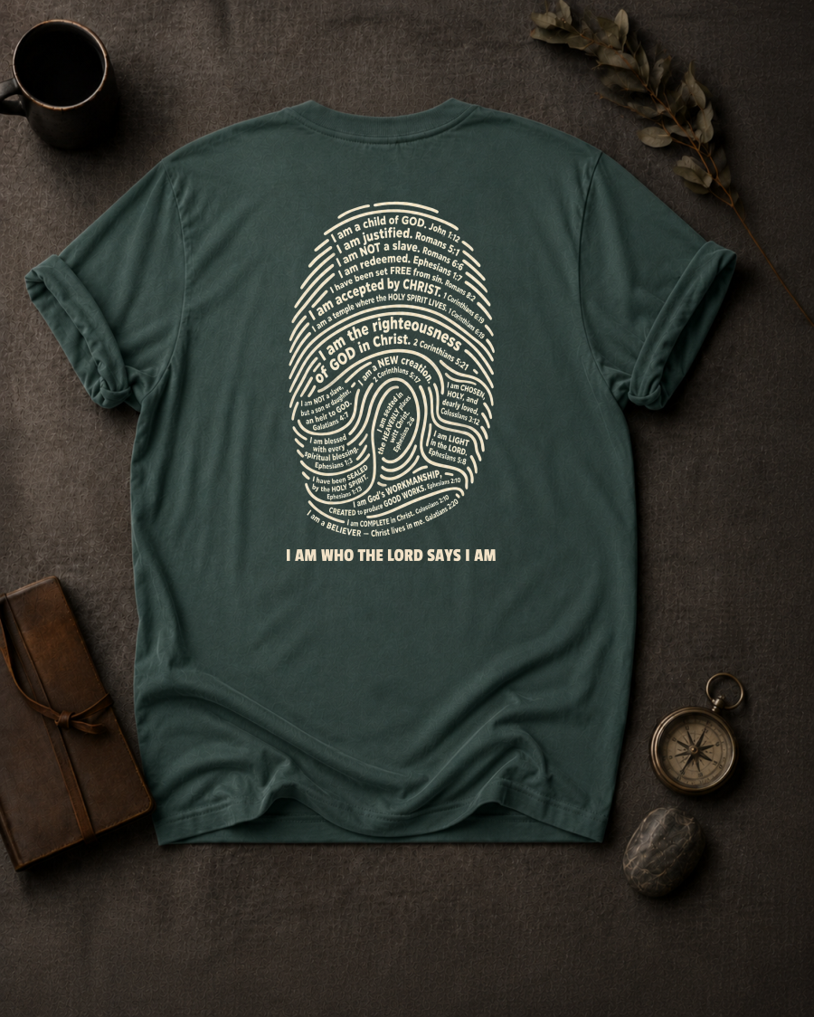 I Am Who The Lord Says I Am | Full-Back Christian T-Shirt