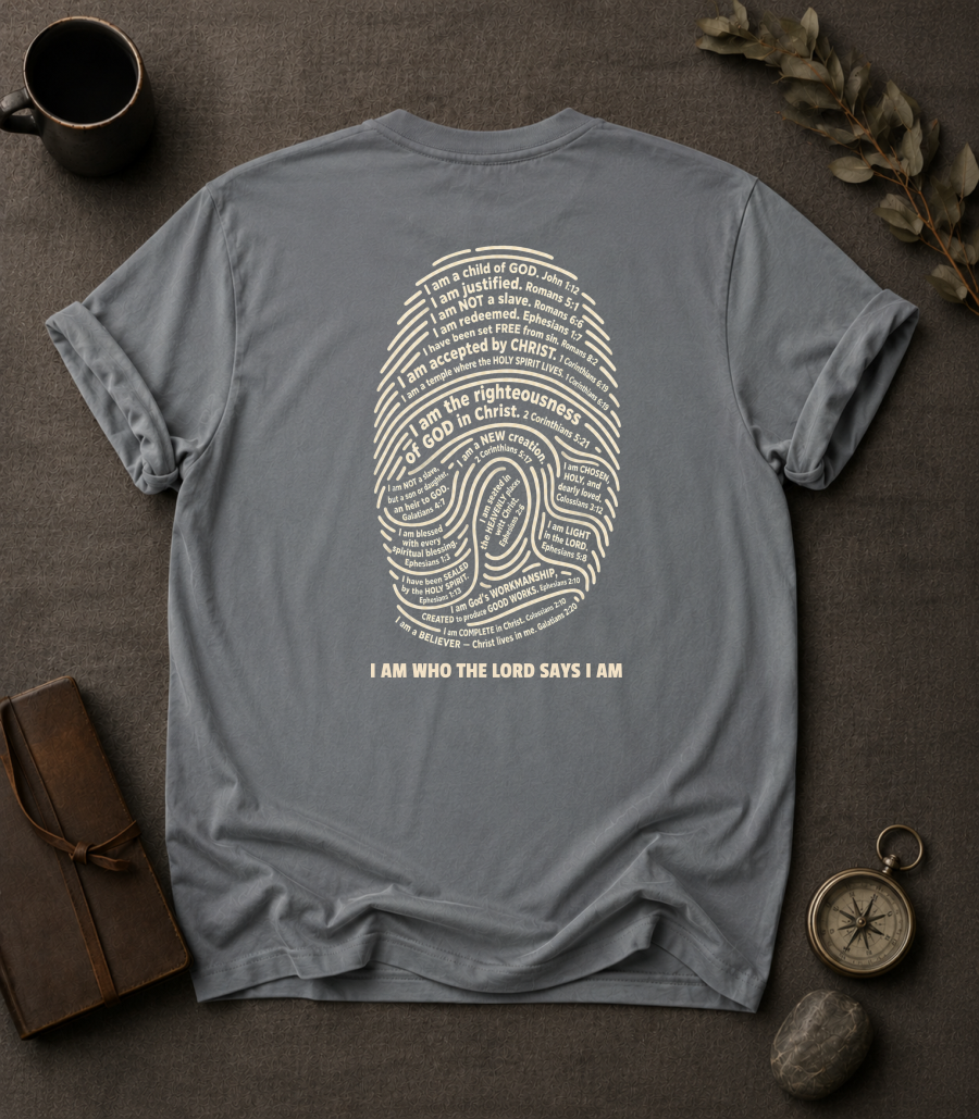 I Am Who The Lord Says I Am | Full-Back Christian T-Shirt