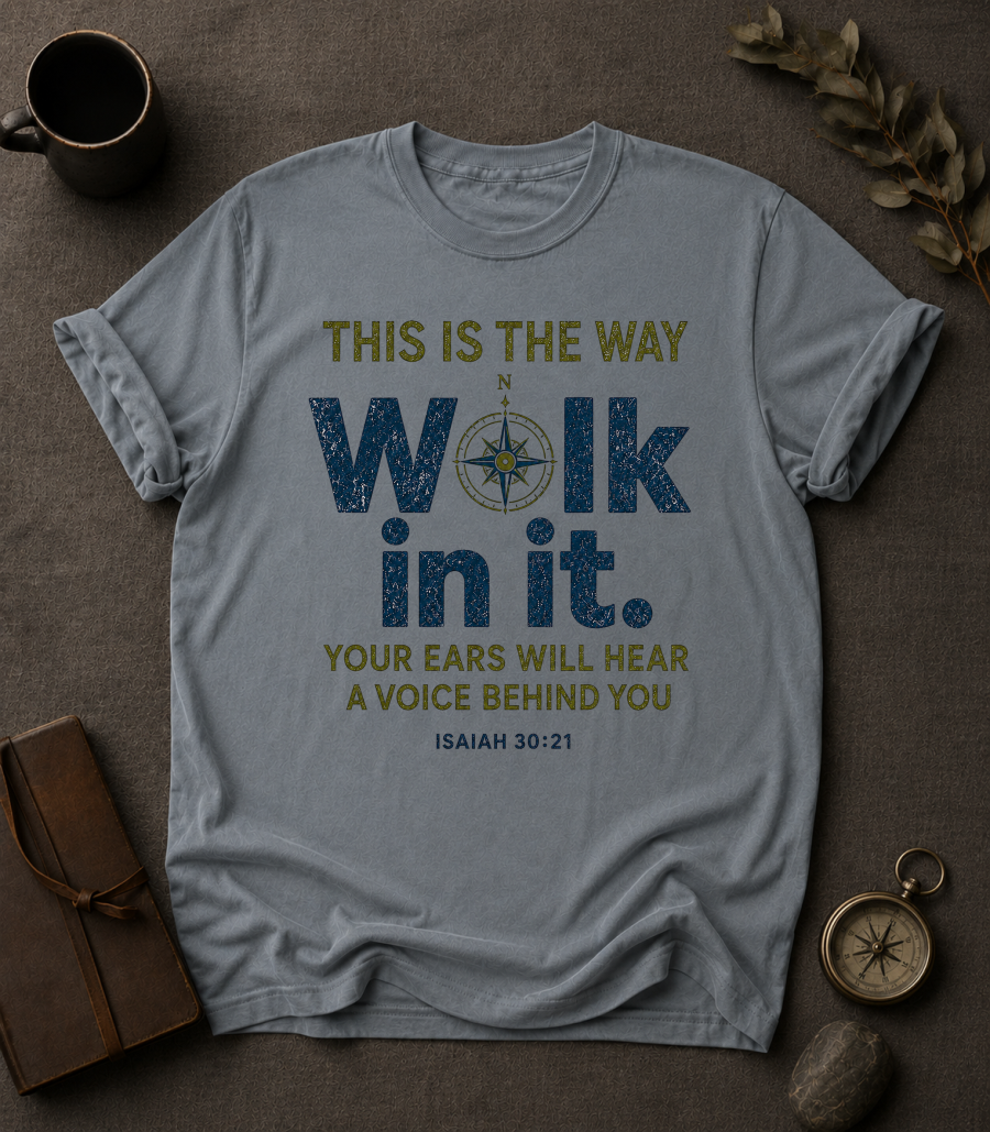 Walk in It Christian T-Shirt in Granite - Comfort Colors 1717
