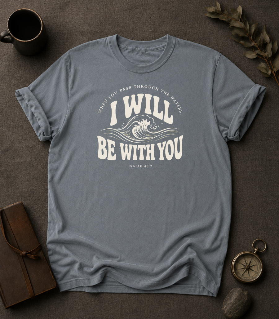 I Will Be With You | Isaiah 43:2 Christian T-Shirt