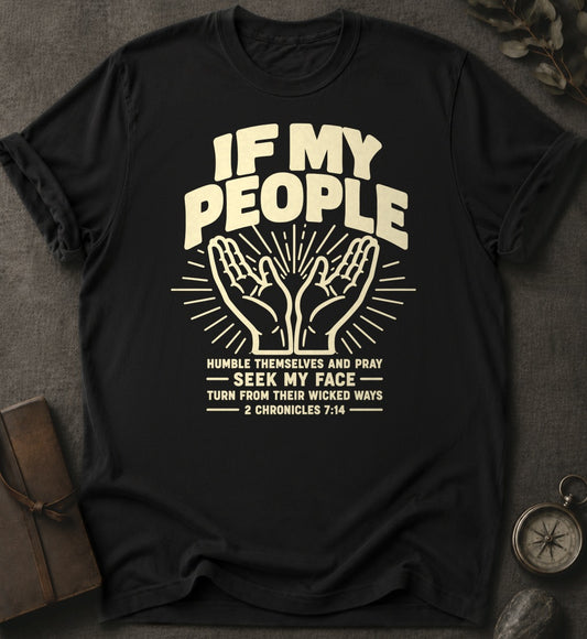 If My People Christian T-Shirt in Black - Comfort Colors 1717 | To His Glory Club