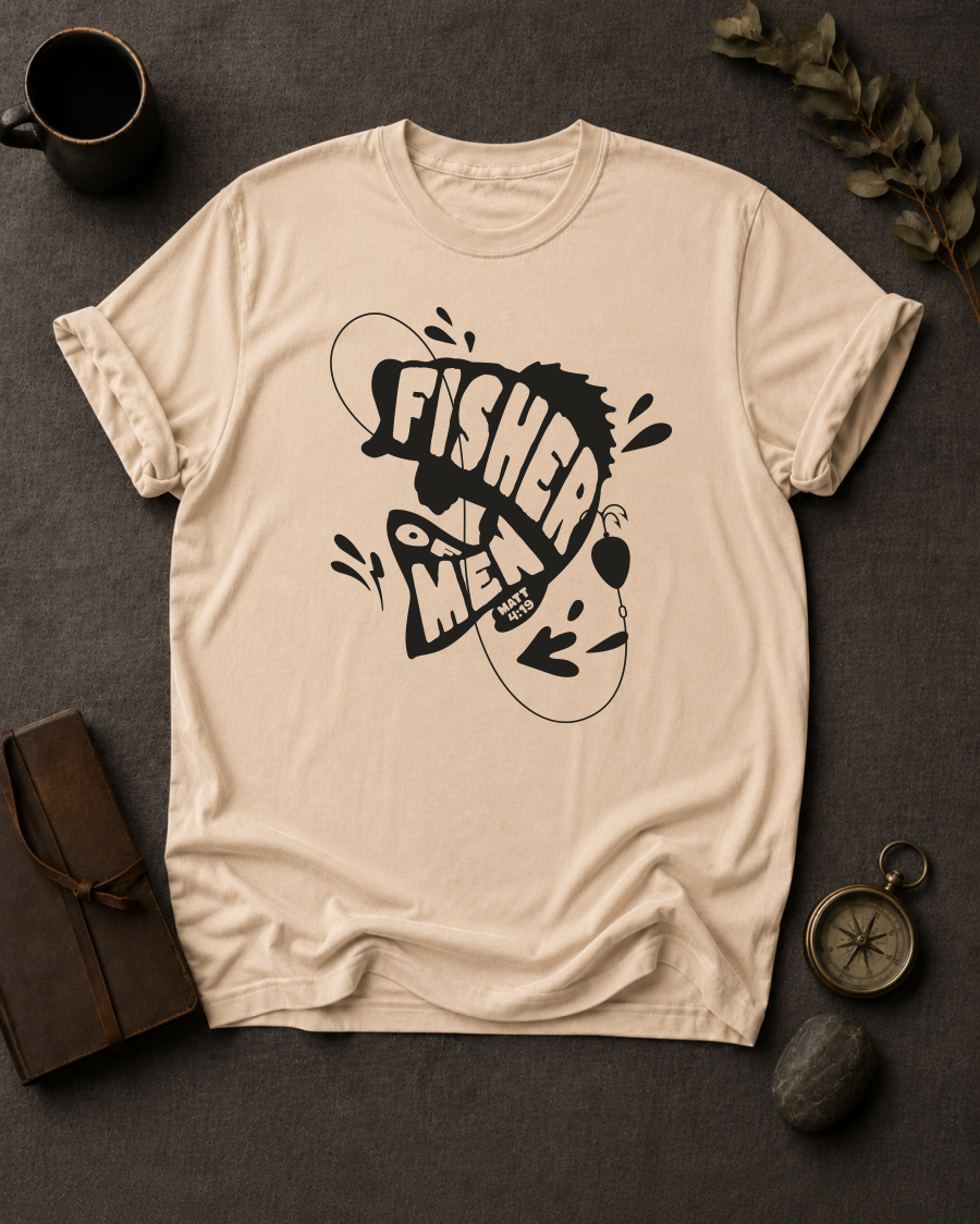 Fisher of Men Comfort Colors 1717 — Matthew 4:19 t-shirt Ivory