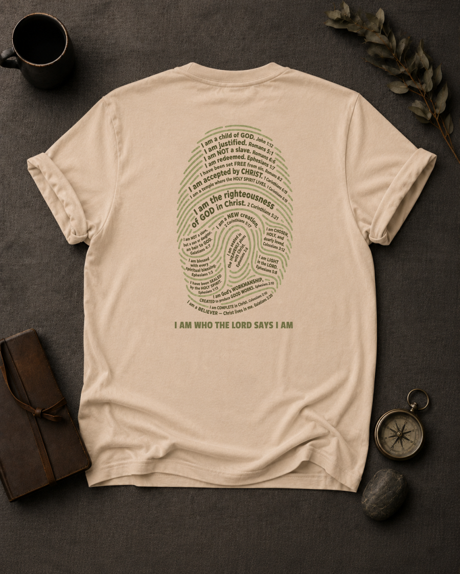 I Am Who The Lord Says I Am | Full-Back Christian T-Shirt