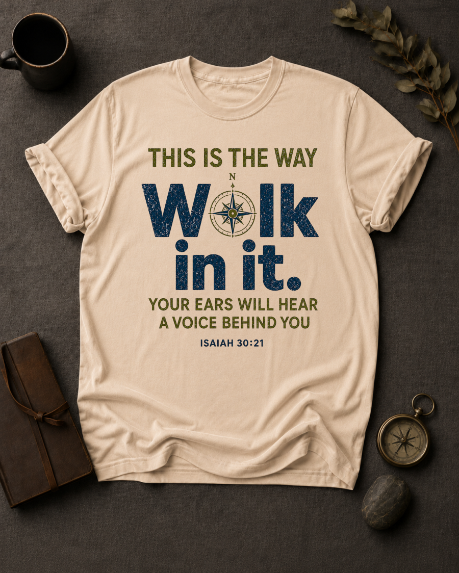 Walk in It Christian T-Shirt in Ivory - Comfort Colors 1717
