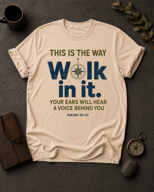 Walk in It Christian T-Shirt in Ivory - Comfort Colors 1717