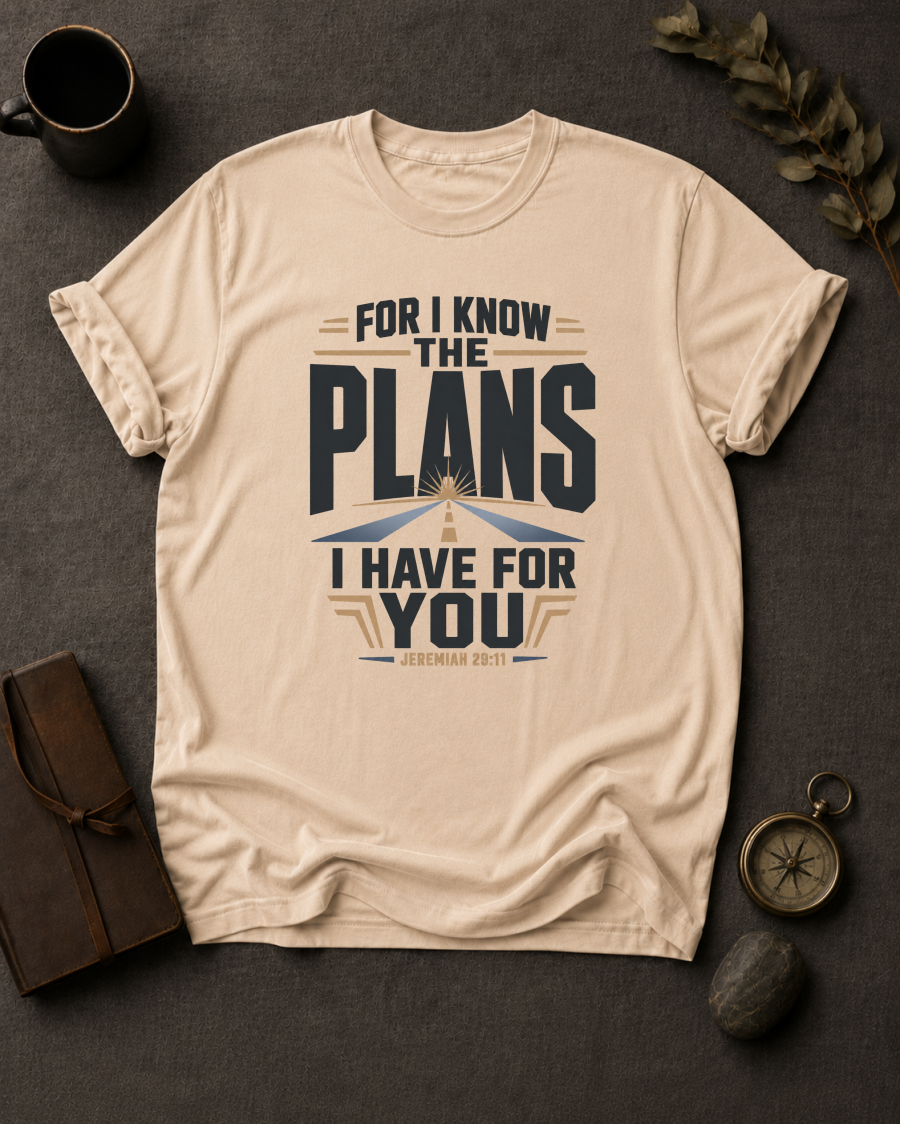 For I Know The Plans I Have For You | Jeremiah 29:11 Christian T-Shirt