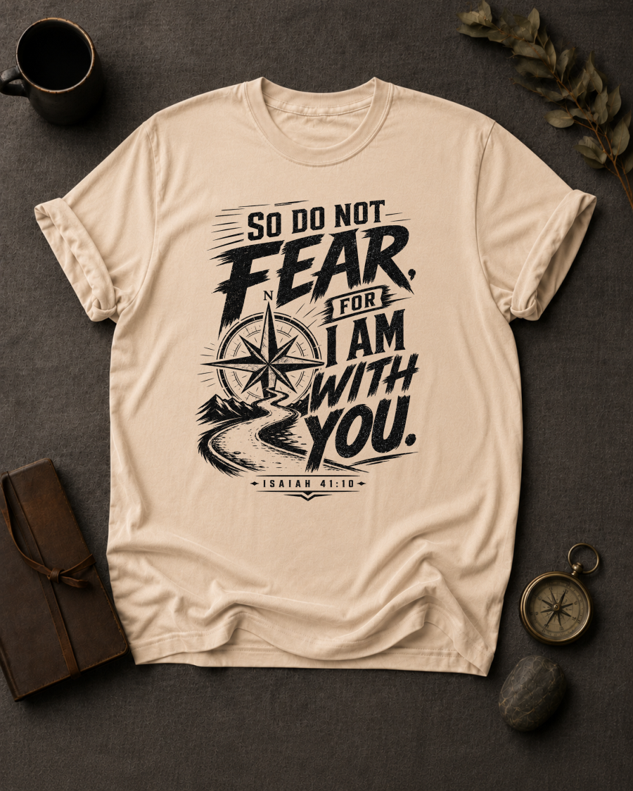 Do Not Fear For I Am With You — Isaiah 41:10 t-shirt  Comfort Colors 1717 Ivory