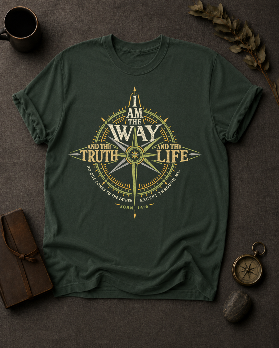 The Way Christian T-Shirt in Moss - Comfort Colors 1717