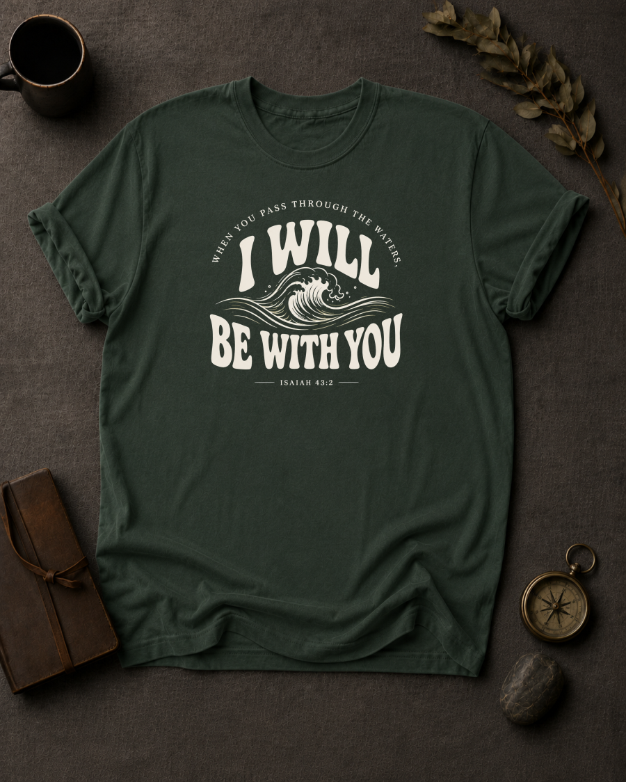 I Will Be With You | Isaiah 43:2 Christian T-Shirt