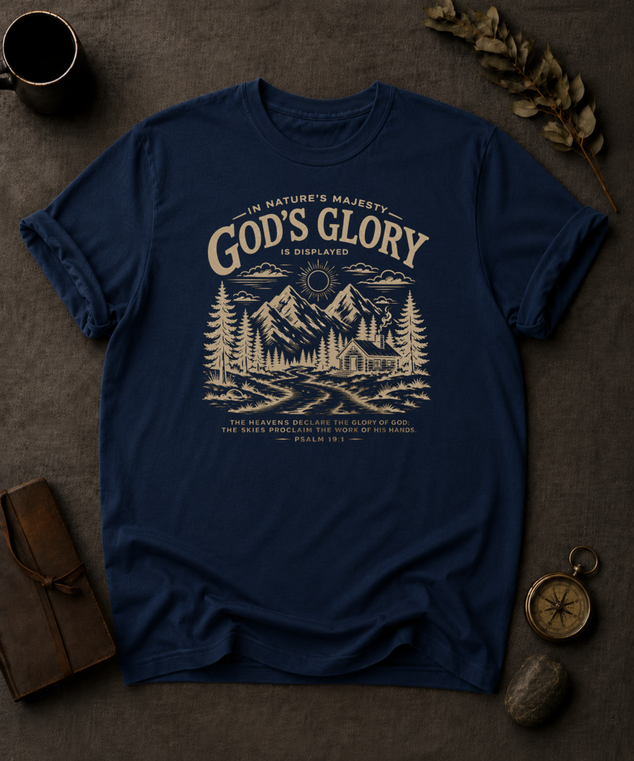 God's Glory Is Displayed | Psalm 19:1 Christian T-Shirt