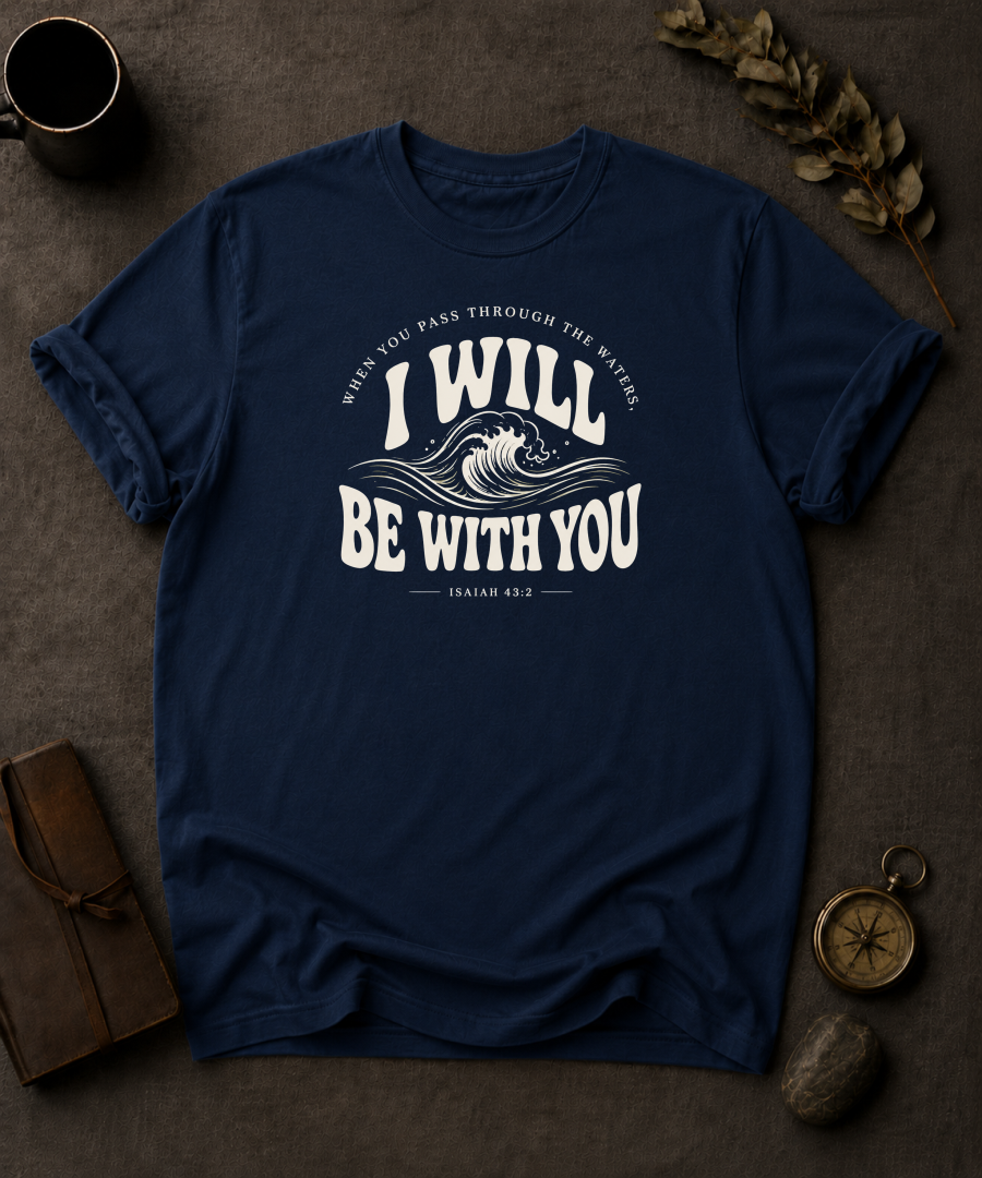 I Will Be With You | Isaiah 43:2 Christian T-Shirt