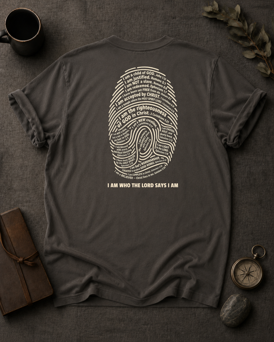 I Am Who The Lord Says I Am | Full-Back Christian T-Shirt