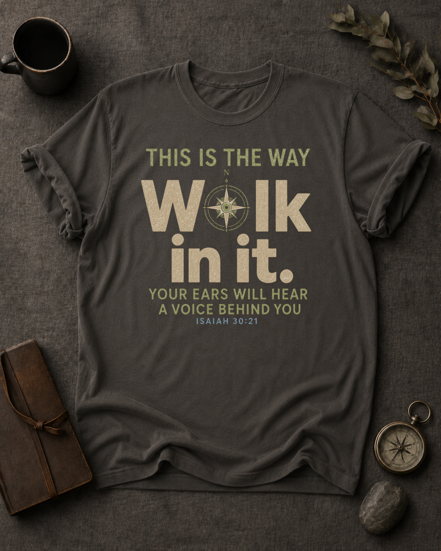 Walk in It Christian T-Shirt in Pepper - Comfort Colors 1717