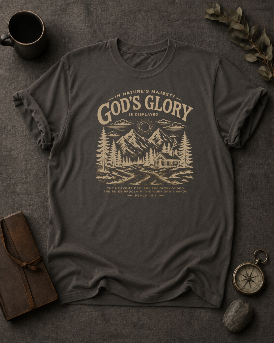 God's Glory Is Displayed | Psalm 19:1 Christian T-Shirt