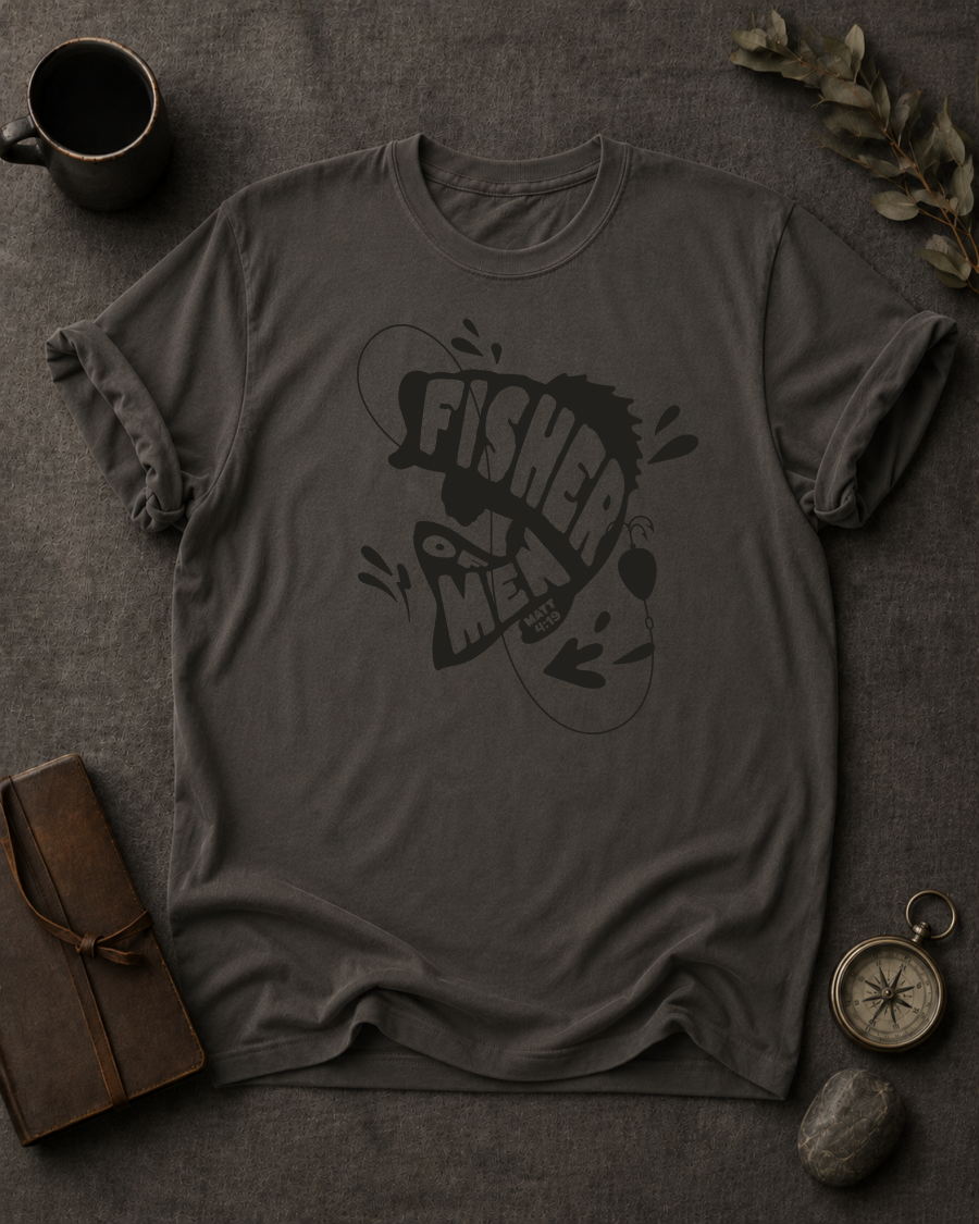 Fisher of Men Comfort Colors 1717 — Matthew 4:19 t-shirt Pepper