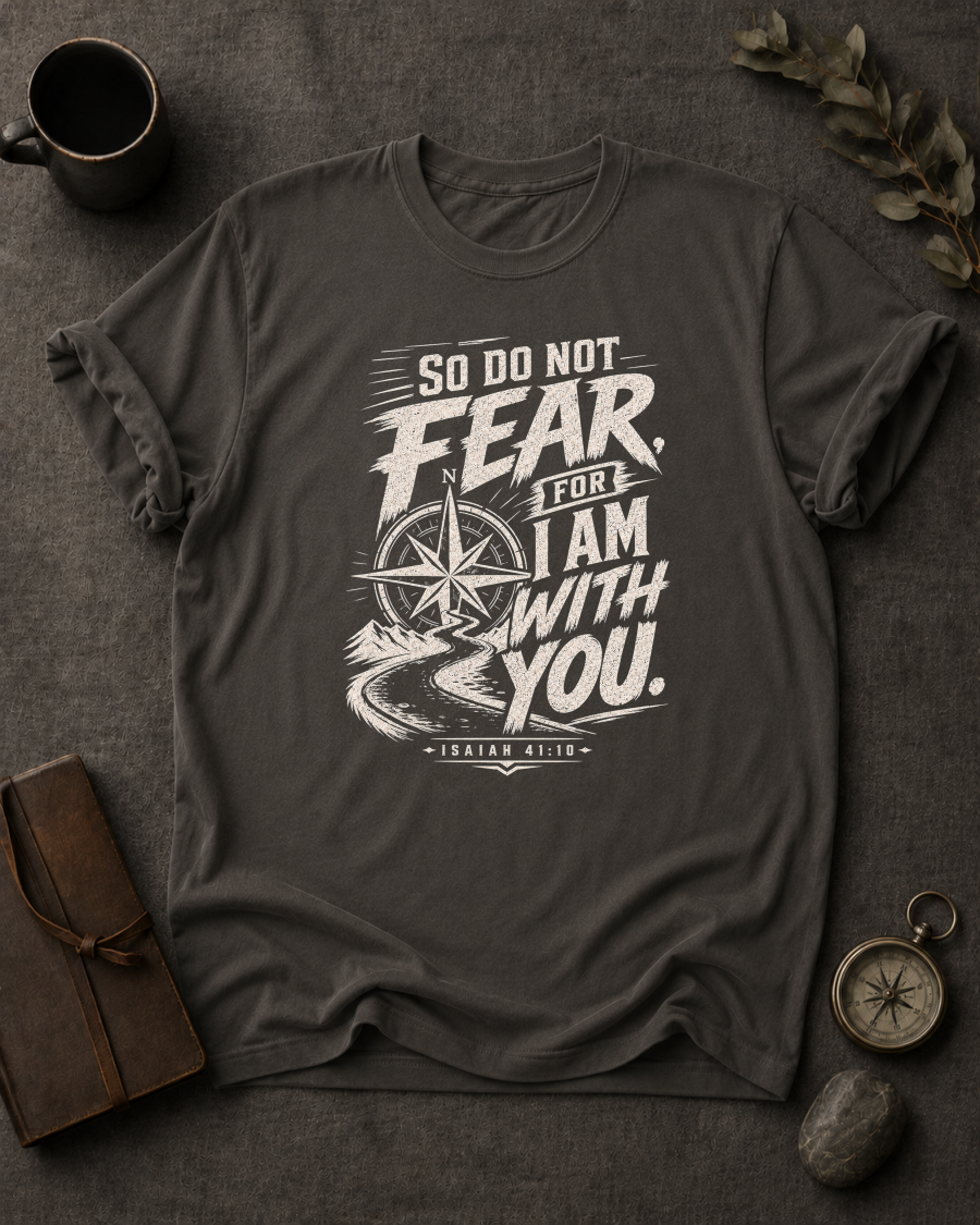 Do Not Fear For I Am With You — Isaiah 41:10 t-shirt  Comfort Colors 1717 Pepper