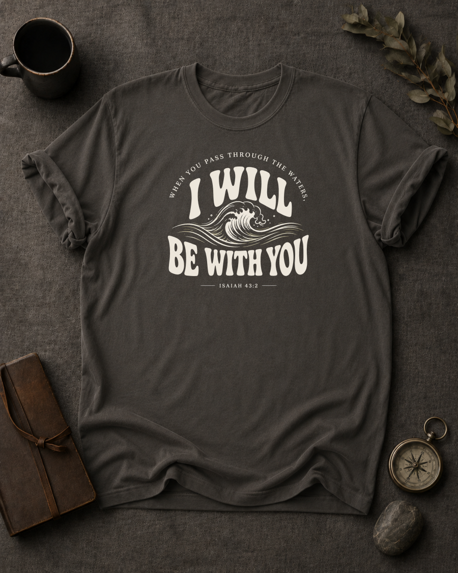I Will Be With You | Isaiah 43:2 Christian T-Shirt