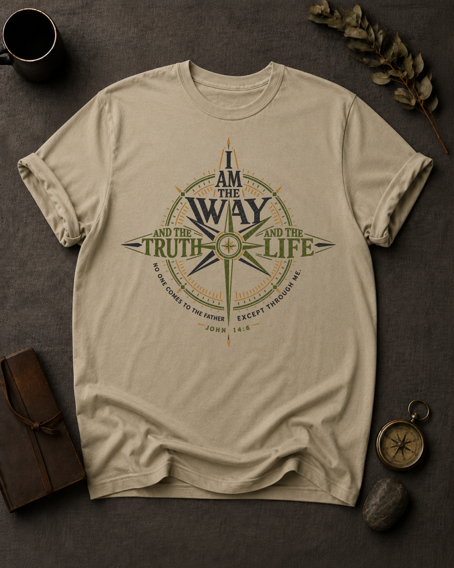 The Way Christian T-Shirt in Sandstone - Comfort Colors 1717